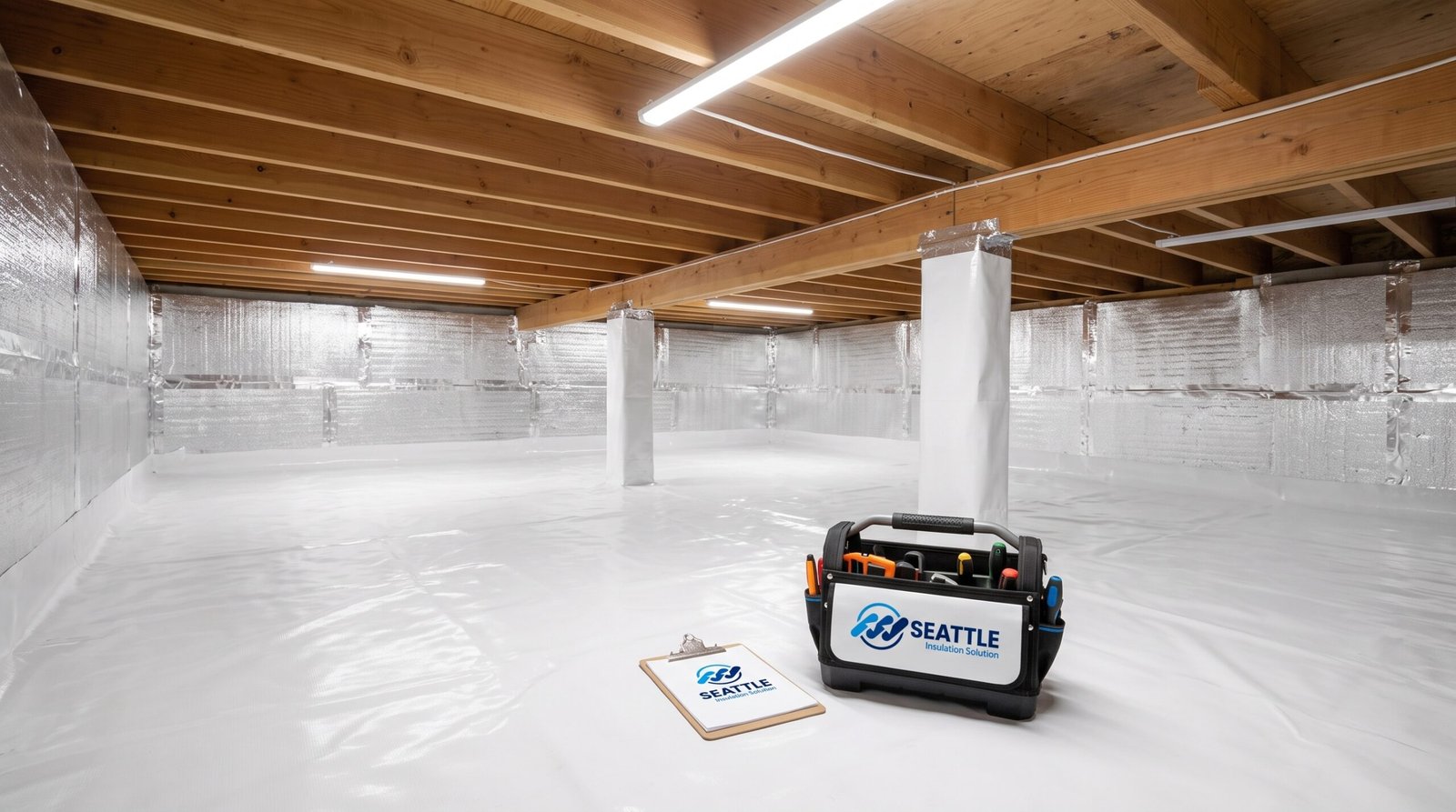 Sealed basement with insulation toolkit